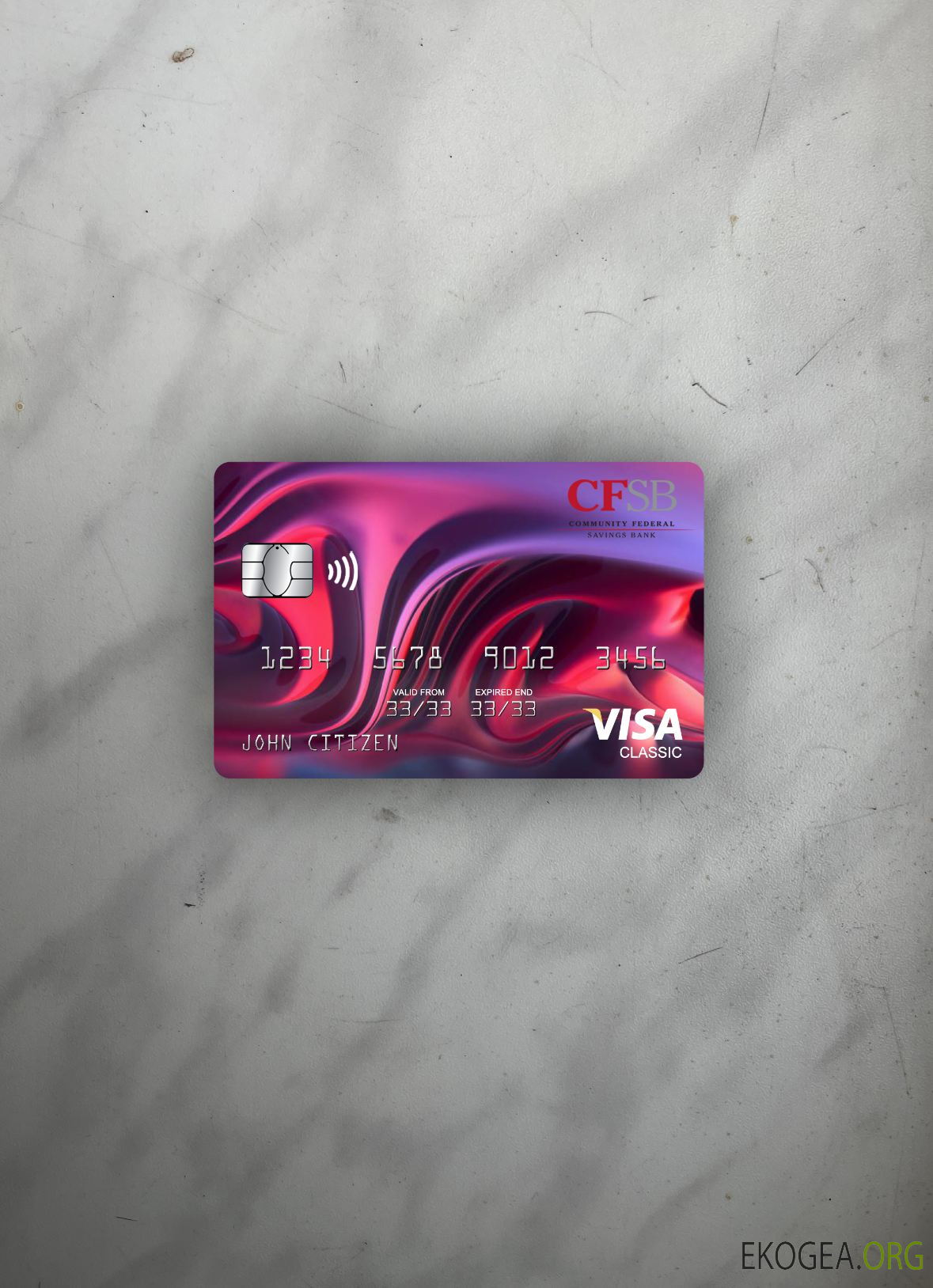 USA New York CFSB banque visa carte classique photolook ,